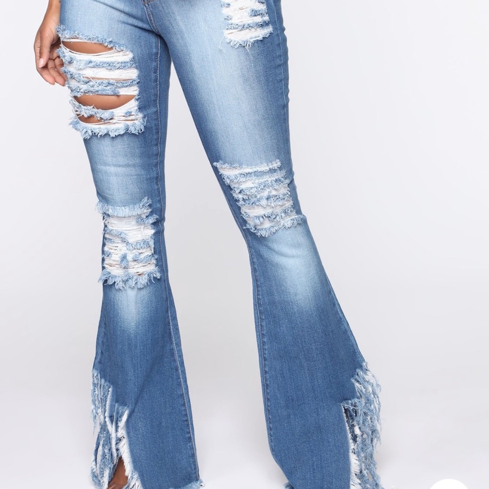 Medium blue wash Fashion Nova jeans